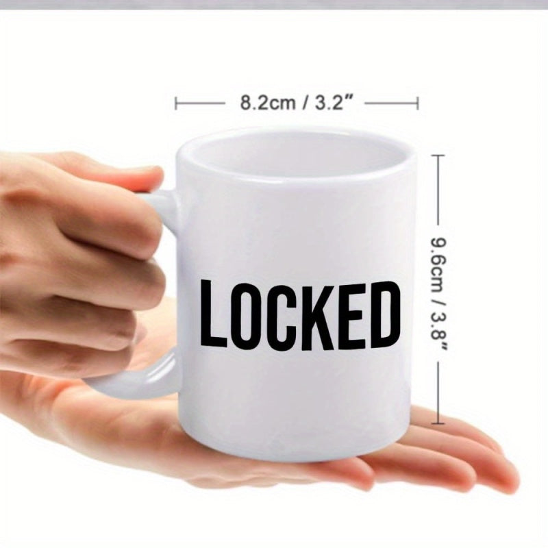 Tailorly White Ceramic 11 oz Mug - locking mechanism
