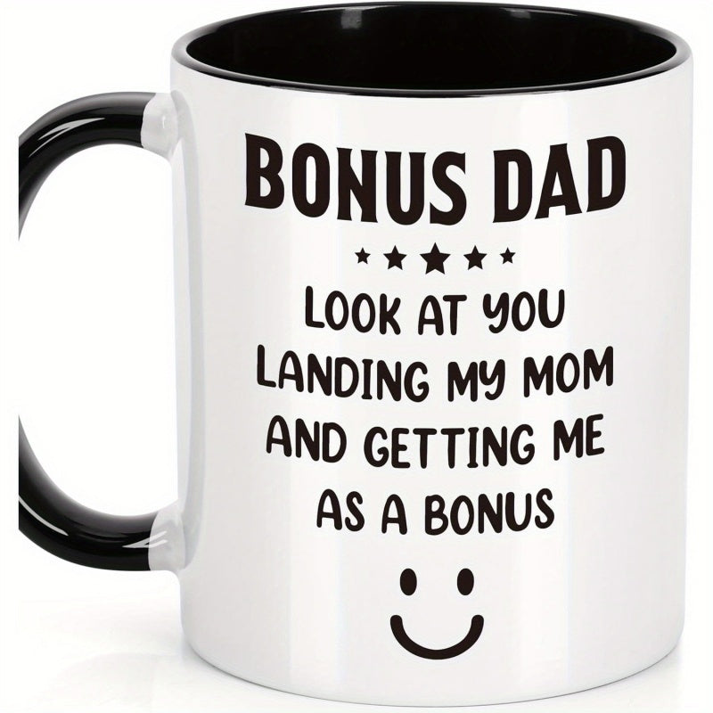 Tailorly Black Accent 11 oz Mug - stepdad text
