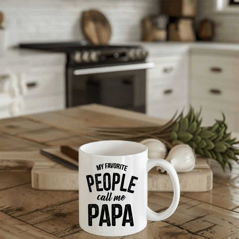 Tailorly White Ceramic 11 oz Mug - person calls me daddy text