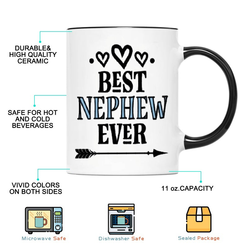 Tailorly Black Accent 11 oz Mug - best nephew