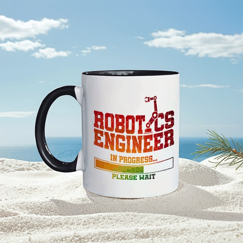 Tailorly Black Accent 11 oz Mug - robotic arm