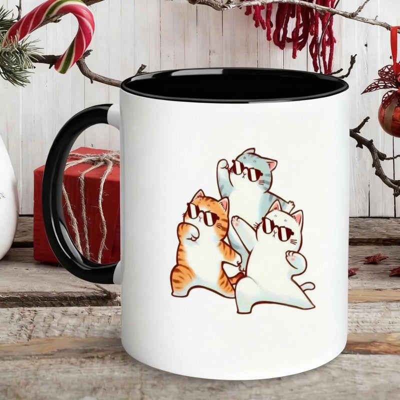 Tailorly Black Accent 11 oz Mug - cute glasses