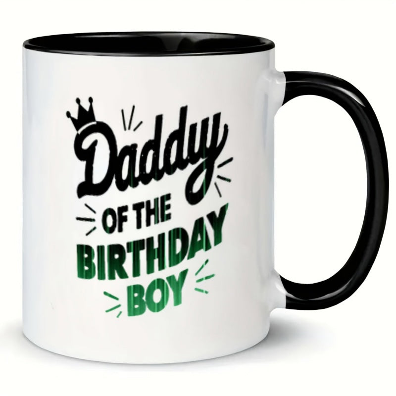 Tailorly Black Accent 11 oz Mug - daddy birthday boy text