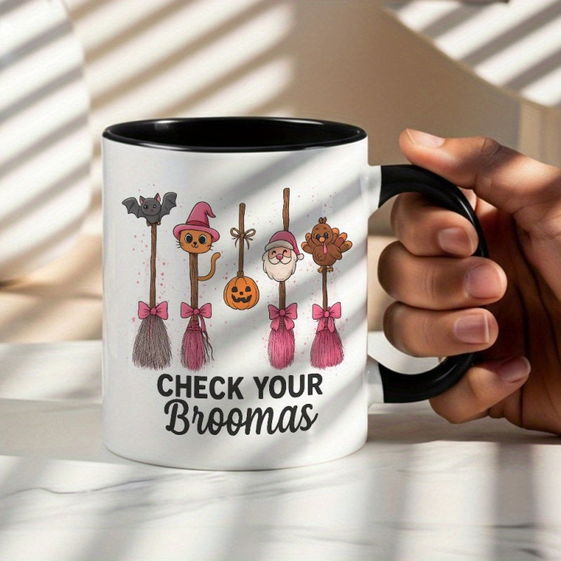 Tailorly Black Accent 11 oz Mug - sports themed， halloween theme
