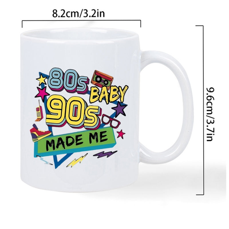 Tailorly White Ceramic 11 oz Mug - cassette tape