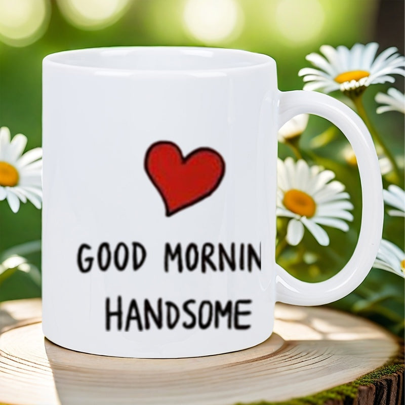 Tailorly White Ceramic 11 oz Mug - greeting text