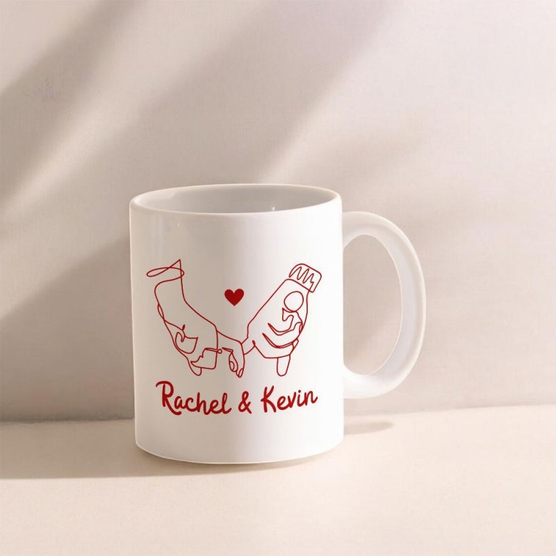 Tailorly White Ceramic 11 oz Mug - keepsake valentines day gift text