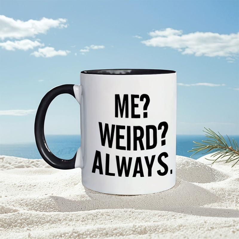 Tailorly Black Accent 11 oz Mug - 1pc office kitchenware 11oz ceramic coffee mug ideal gift for suitable for hot and cold beverages great for