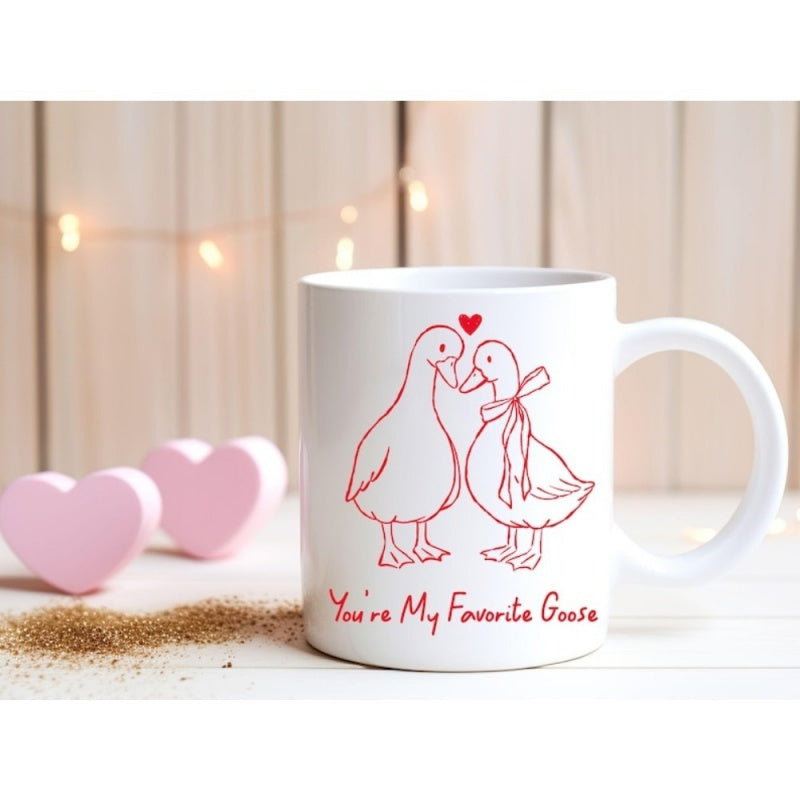 Tailorly White Ceramic 11 oz Mug - 1pc home or golf youre goose valentines cup cup couples valentines day mug valentines day easter wedding st