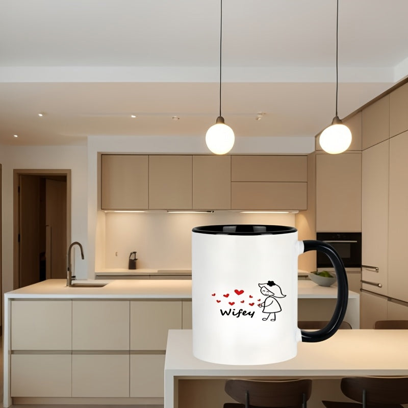Tailorly Black Accent 11 oz Mug - happy valentines christmas gift