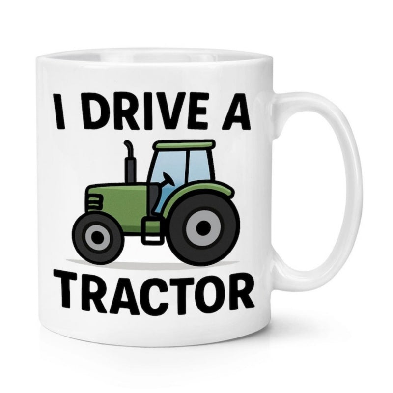 Tailorly White Ceramic 11 oz Mug - humorous farm tractor