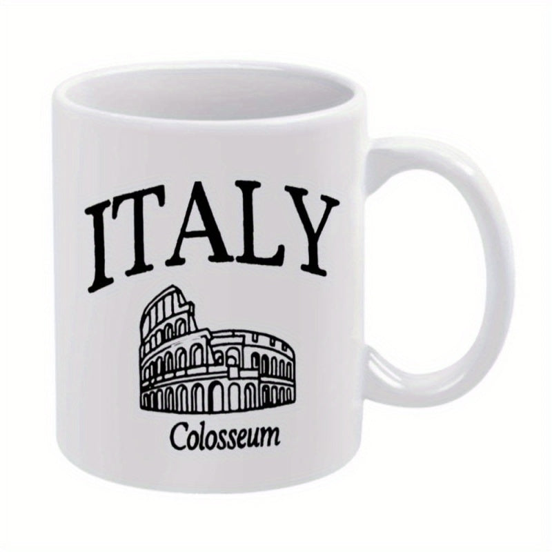 Tailorly White Ceramic 11 oz Mug - home or golf sports enthusiasts italy italy text italian souvenir