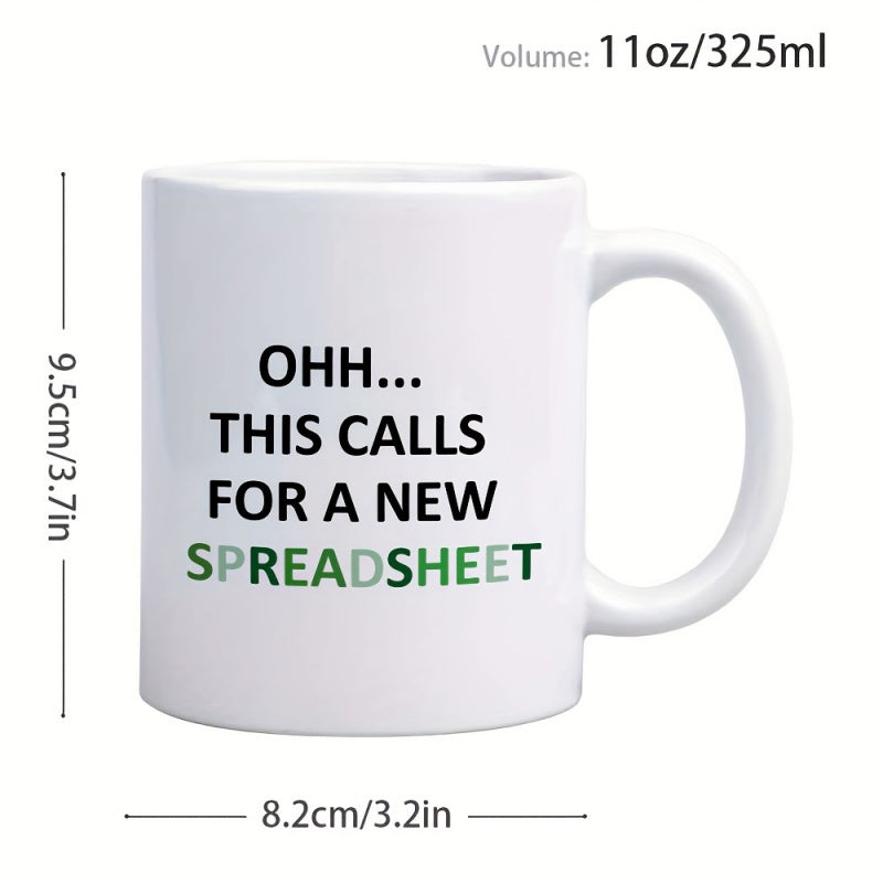 Tailorly White Ceramic 11 oz Mug - forest landscape with tall pine trees