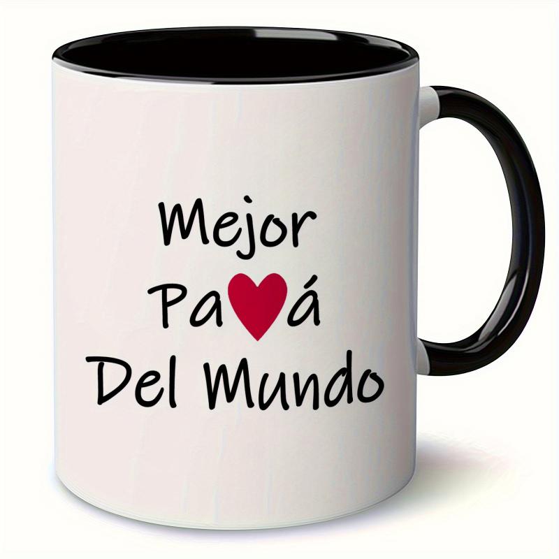 Tailorly Black Accent 11 oz Mug - Funny Mejor Papa text