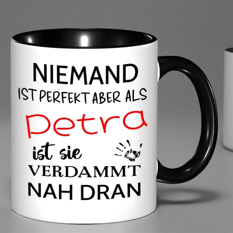 Tailorly Black Accent 11 oz Mug - Handprint