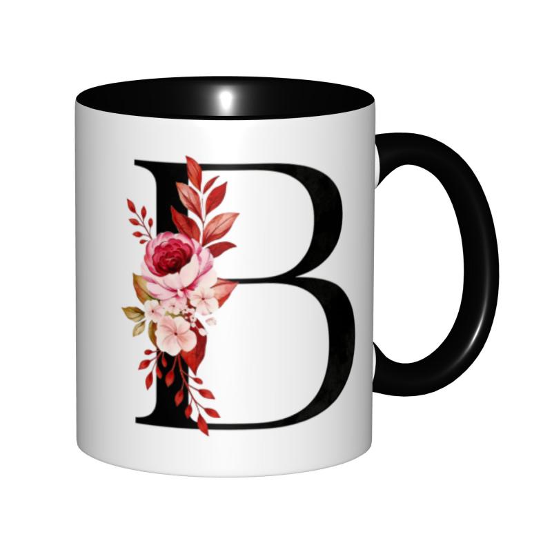 Tailorly Black Accent 11 oz Mug - letter