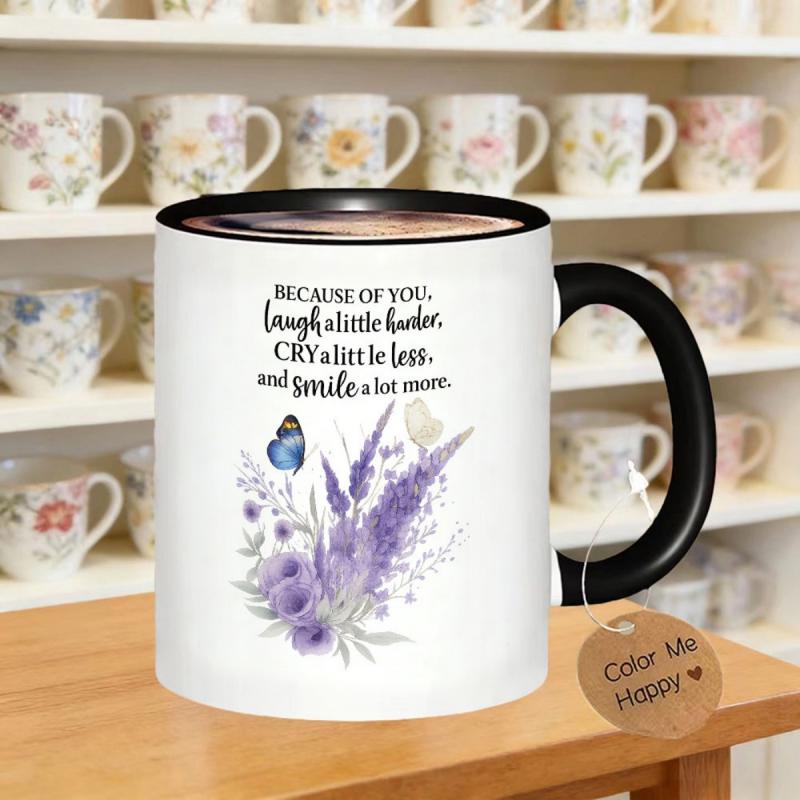 Tailorly Black Accent 11 oz Mug - Lavender
