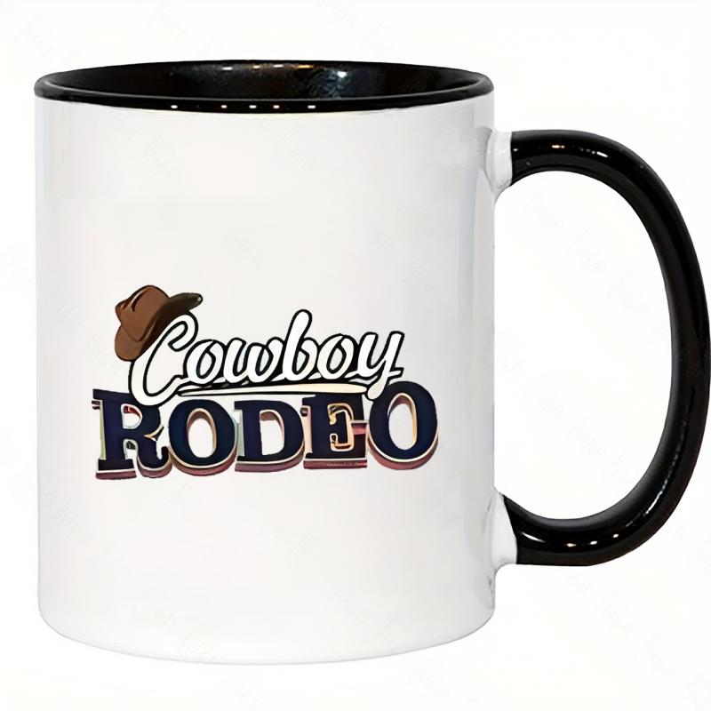 Tailorly Black Accent 11 oz Mug - Cowboy-themed