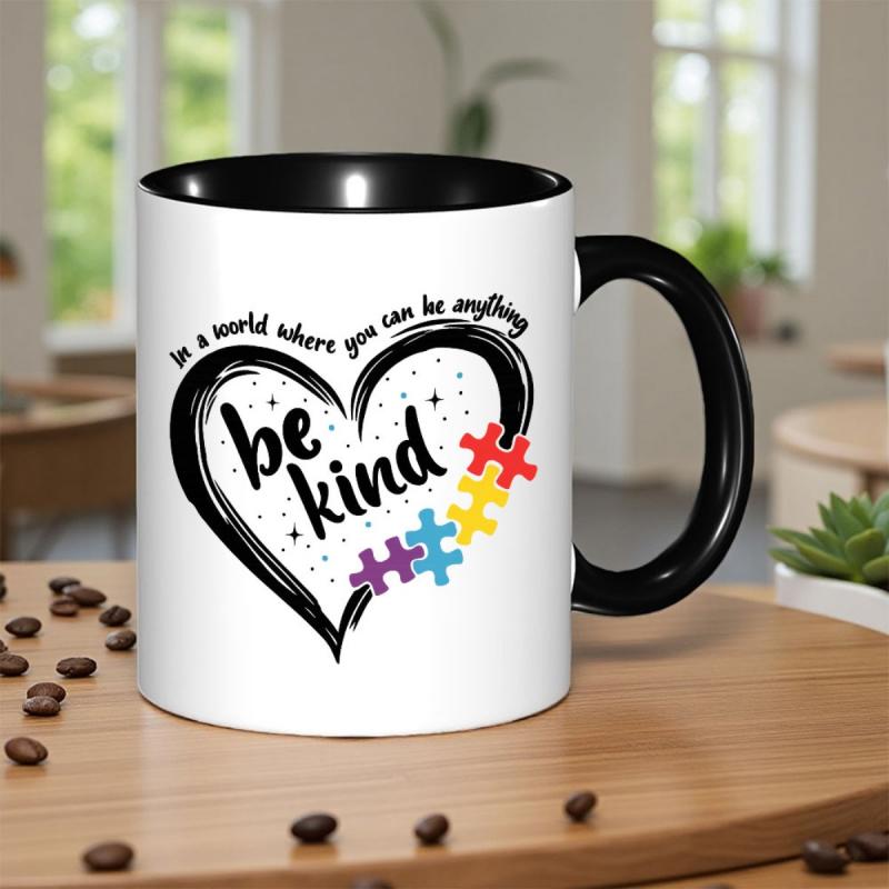 Tailorly Black Accent 11 oz Mug - Design & Uplifting Quote