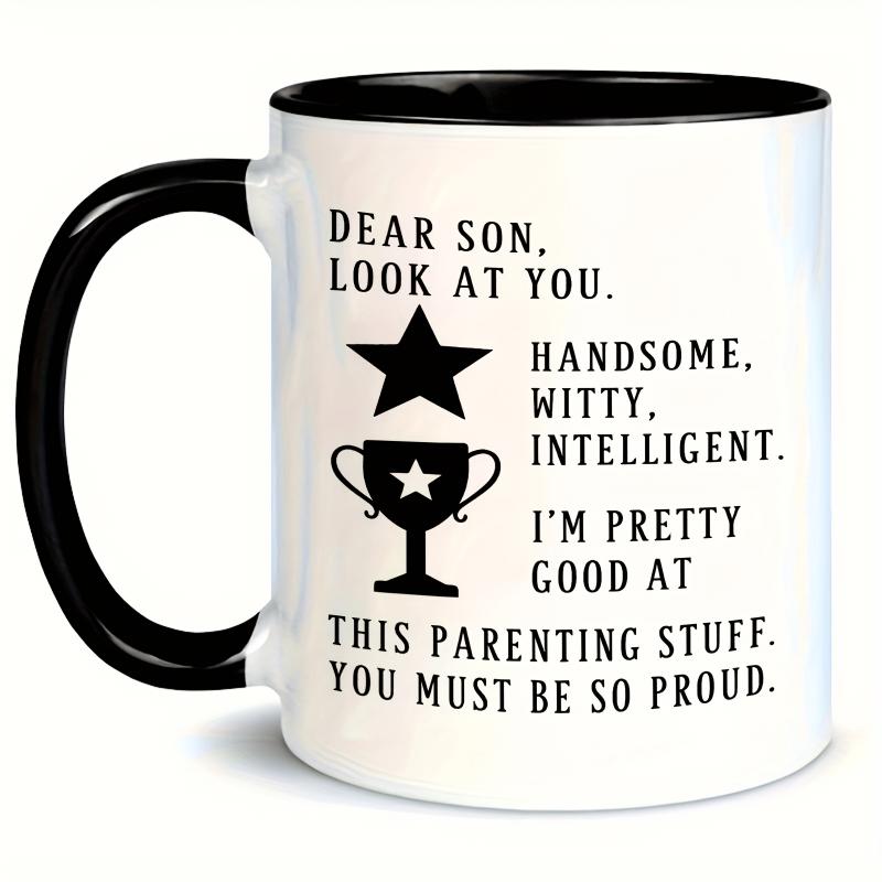 Tailorly Black Accent 11 oz Mug - Family Letter