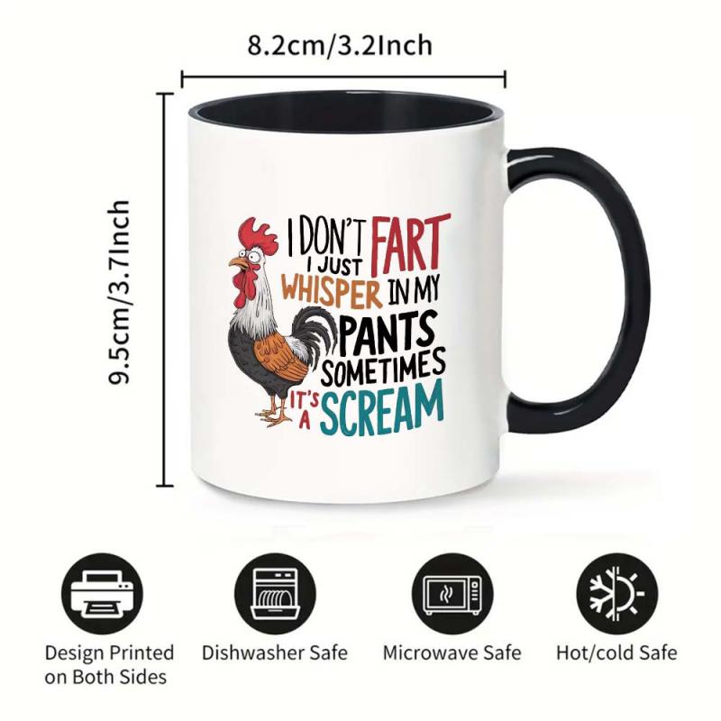 Tailorly Black Accent 11 oz Mug - funny humorous text "i dont fart i just in my pants"