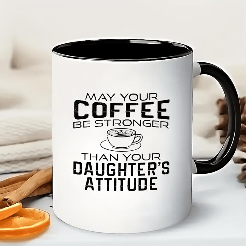 Tailorly Black Accent 11 oz Mug - Ceramic Coffee Mug Suitable for Coffee Tea And Soup - Microwave Safe with Lip-Friendly Rim Dishwasher Reusable Cup