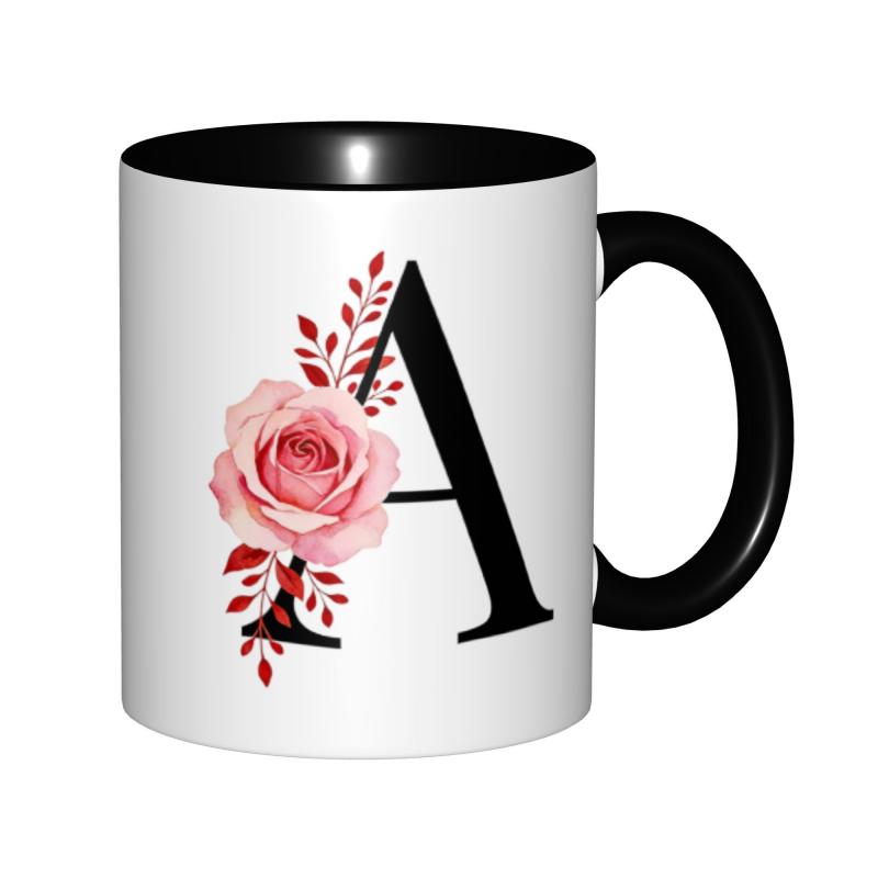 Tailorly Black Accent 11 oz Mug - letter