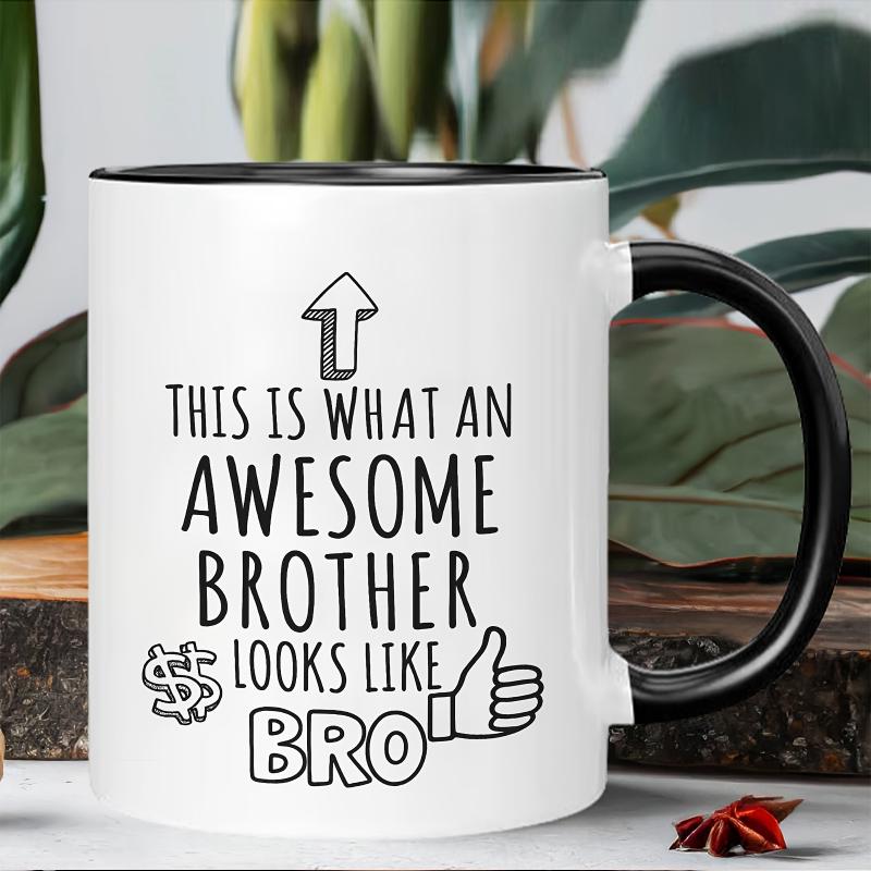 Tailorly Black Accent 11 oz Mug - Text design saying "What An Awesome"