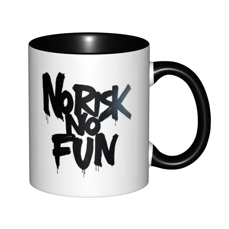 Tailorly Black Accent 11 oz Mug - lettering street graffiti style attitude adventure