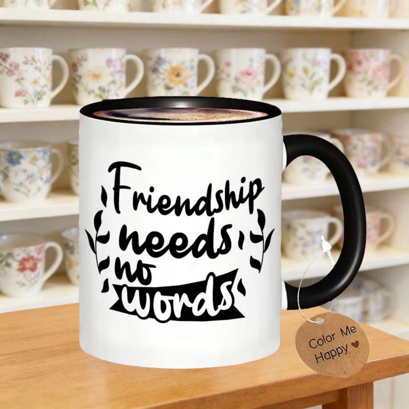 Tailorly Black Accent 11 oz Mug - Ceramic Coffee Mugs with for Are Perfect for The Office. Make Birthday Gifts And Are Ideal for Tea Milk Or