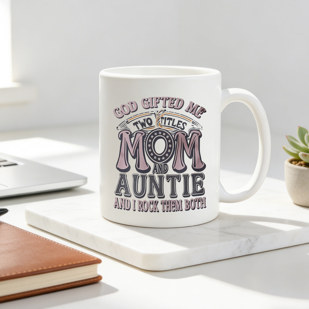 Tailorly White Ceramic 11 oz Mug - god titles mom and auntie 11oz coffee mug family design gift for moms trendy drinkware_2a2dc6e5da53428c9b755d4115676995