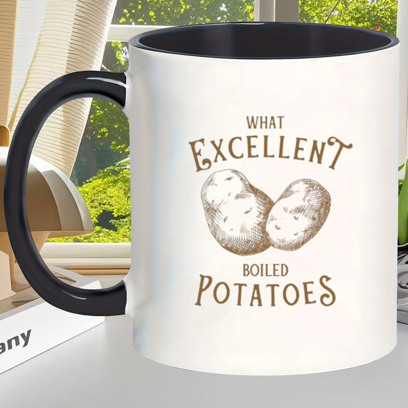 Tailorly Black Accent 11 oz Mug - versatile and what great boiled potato mugs for birthday celebrations ideal for beverages at home or the