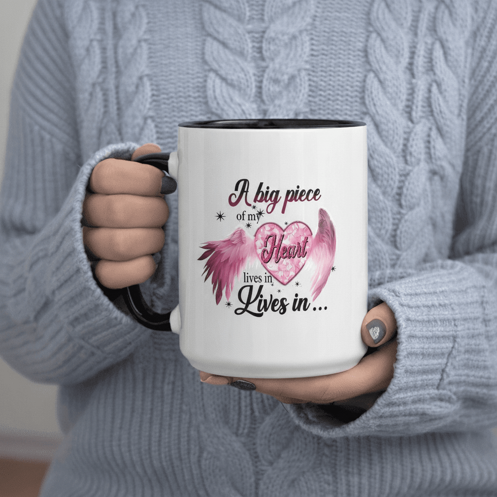 Tailorly Black Accent 11 oz Mug - A Big Lives Lives ... (text)