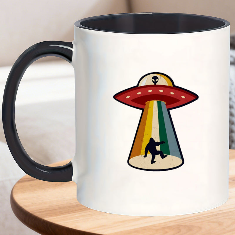 Tailorly Black Accent 11 oz Mug - colorful UFO