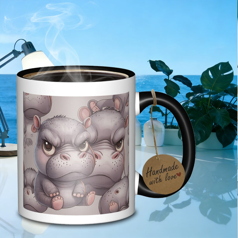 Tailorly Black Accent 11 oz Mug - hippo group morning routines essential text
