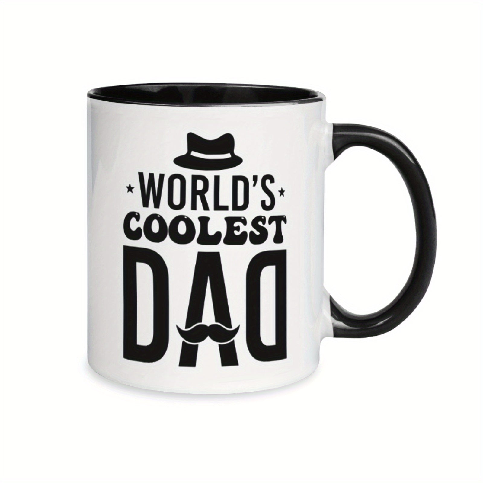 Tailorly Black Accent 11 oz Mug - mustache theme