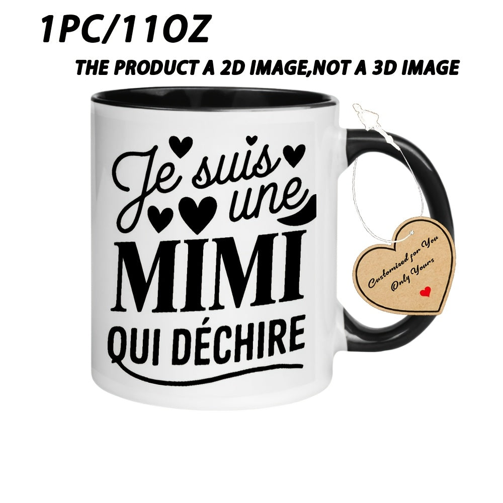Tailorly Black Accent 11 oz Mug - Hearts Funny