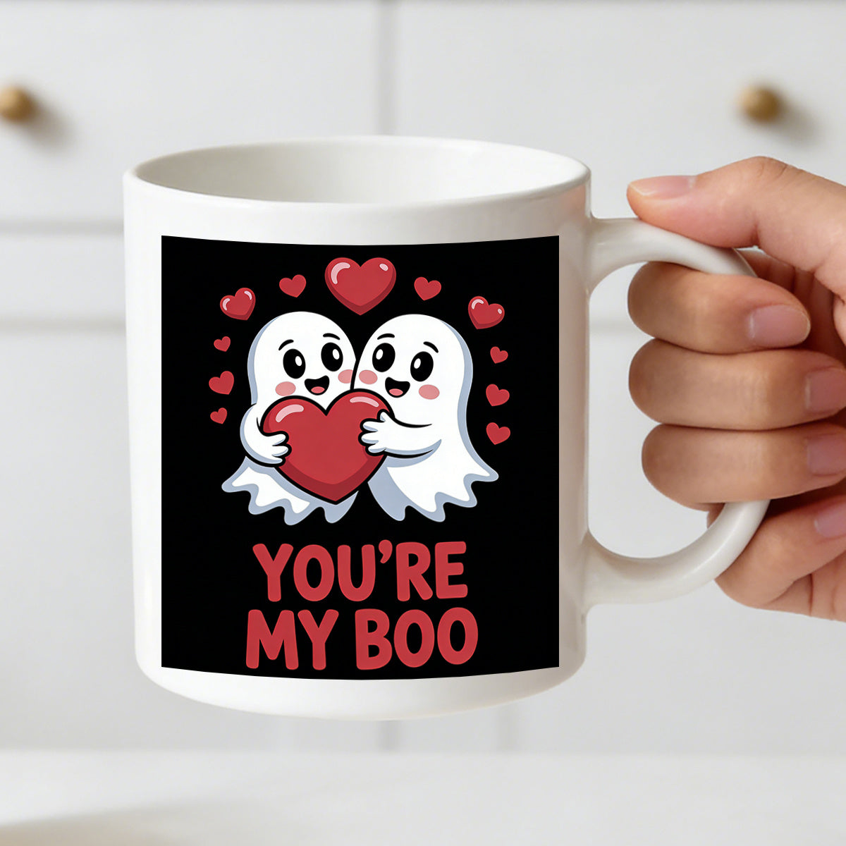 Tailorly White Ceramic 11 oz Mug - "youre cute couple"