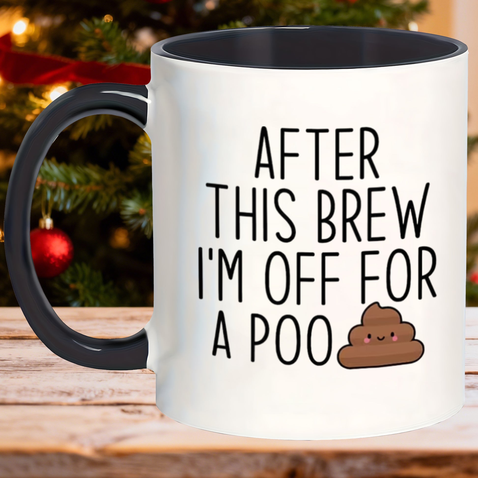 Tailorly Black Accent 11 oz Mug - this brew im heading to the restroom