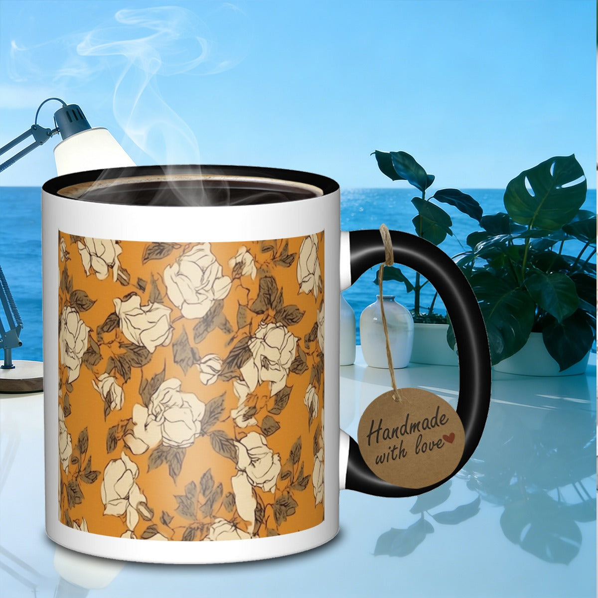 Tailorly Black Accent 11 oz Mug - ceramic drinkware everyday use and travel a great gift_292d108031cb497cbc0e16d4852085a0