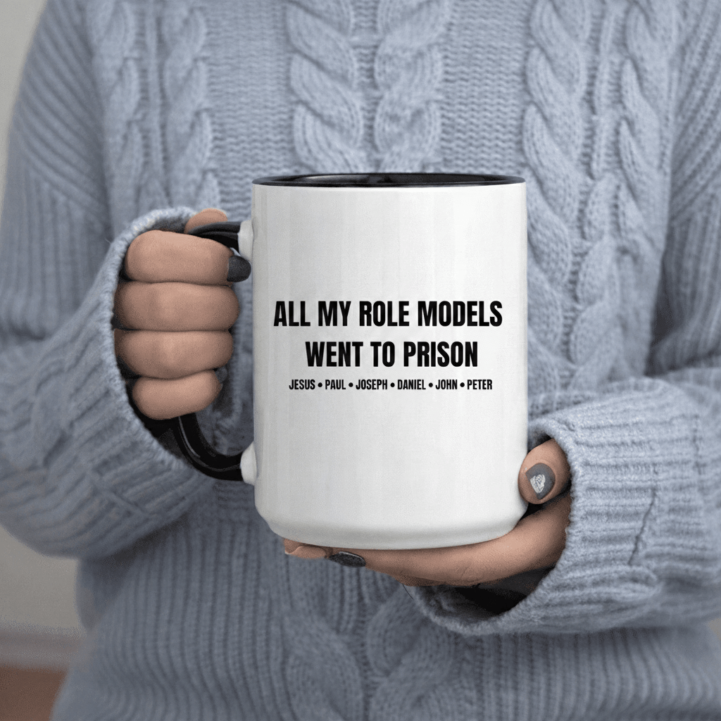 Tailorly Black Accent 11 oz Mug - to Prison text