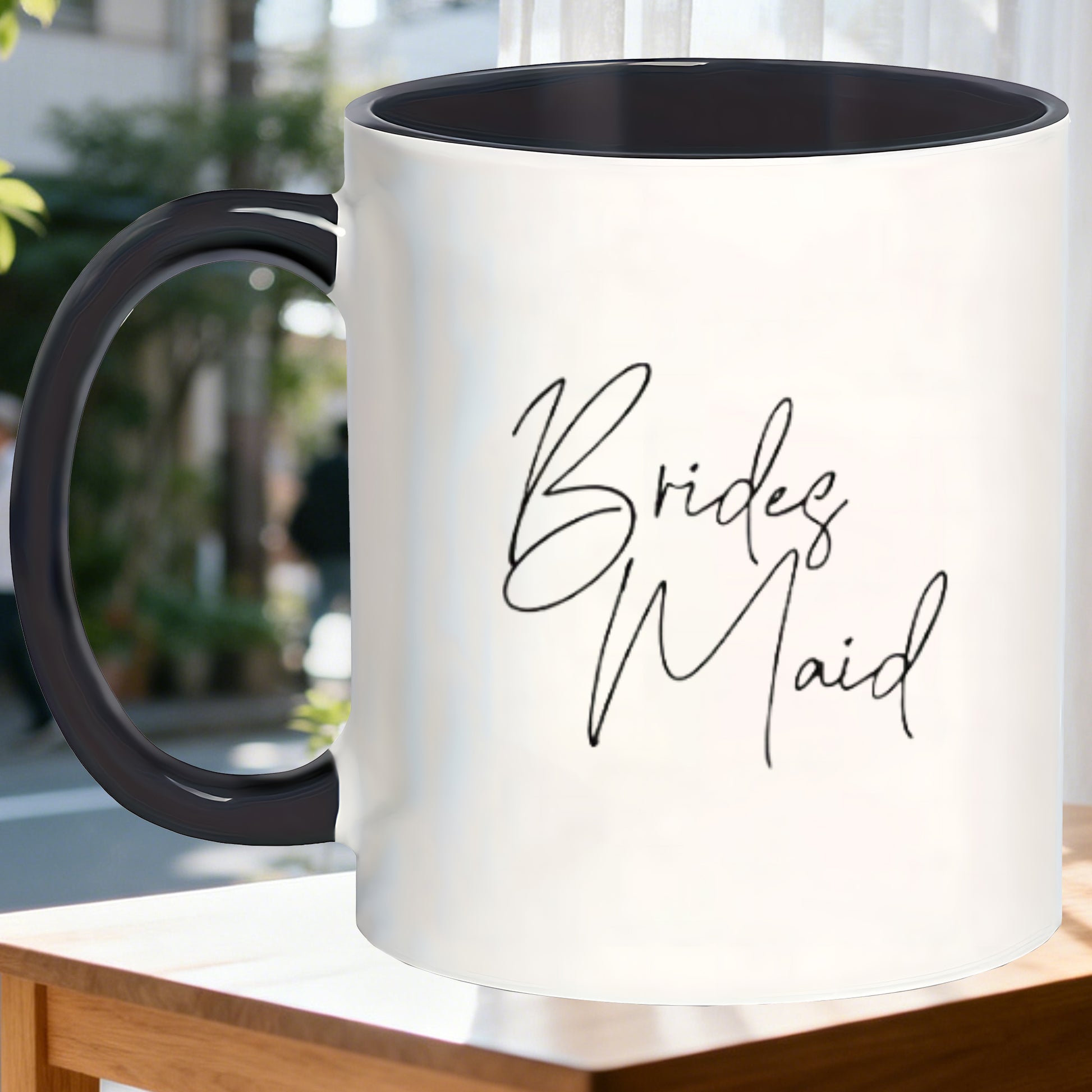 Tailorly Black Accent 11 oz Mug - bridesmaid print