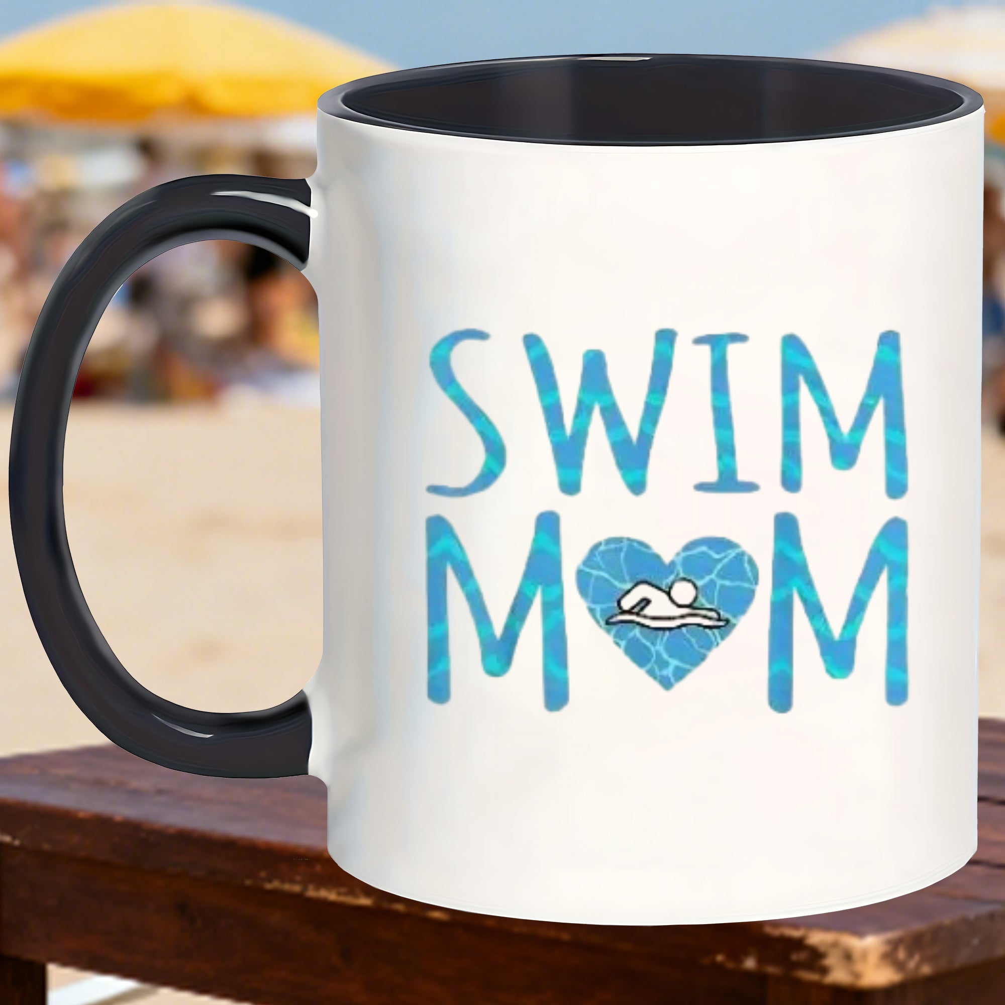 Tailorly Black Accent 11 oz Mug - heart goggles design