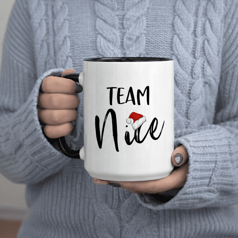 Tailorly Black Accent 11 oz Mug - Team Nice text