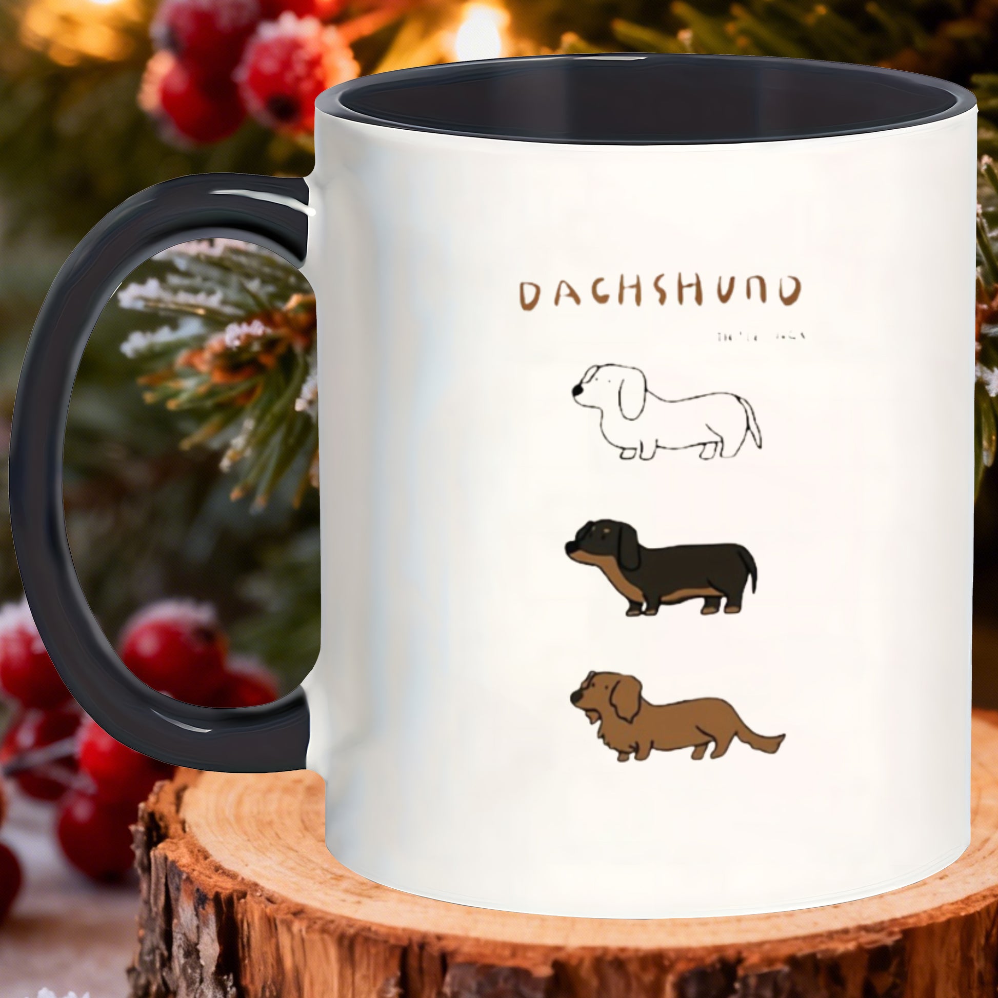 Tailorly Black Accent 11 oz Mug - easy and elegant dishwasher safe mugs featuring daily ideal for matcha while studying sipping cider at a harvest