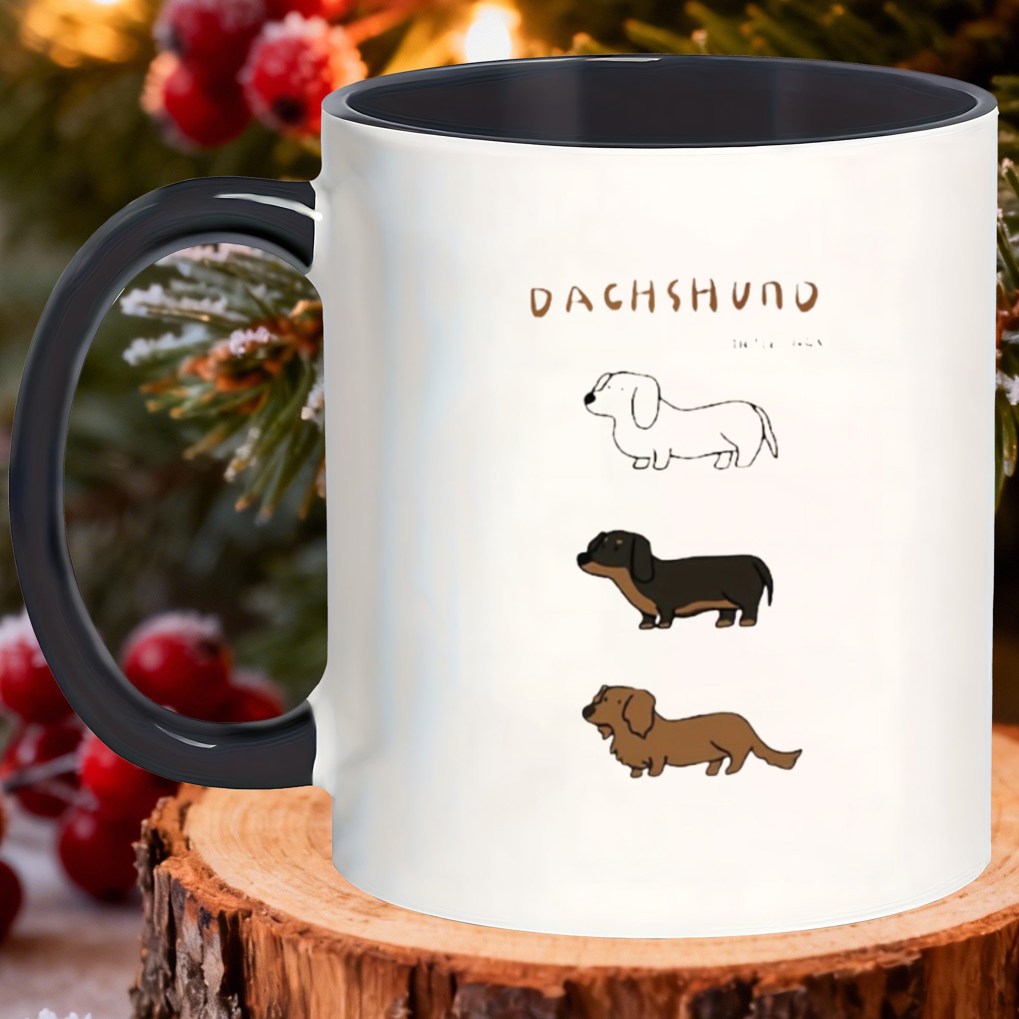 Tailorly Black Accent 11 oz Mug - easy and elegant dishwasher safe mugs featuring daily ideal for matcha while studying sipping cider at a harvest