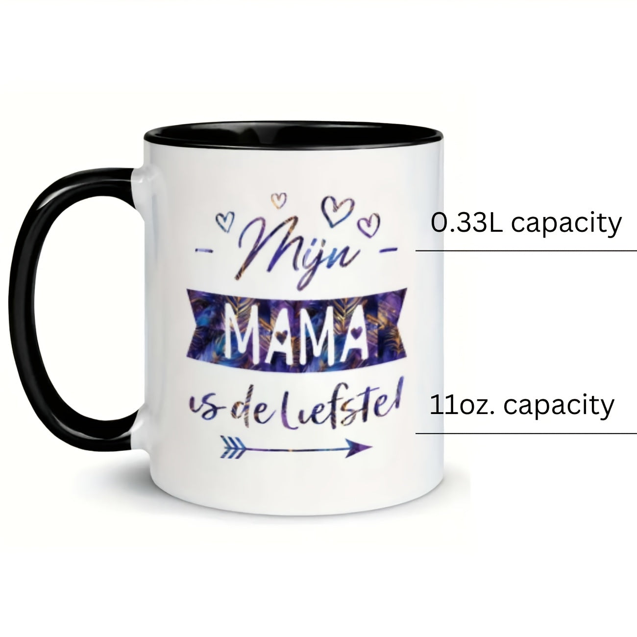 Tailorly Black Accent 11 oz Mug - branch design
