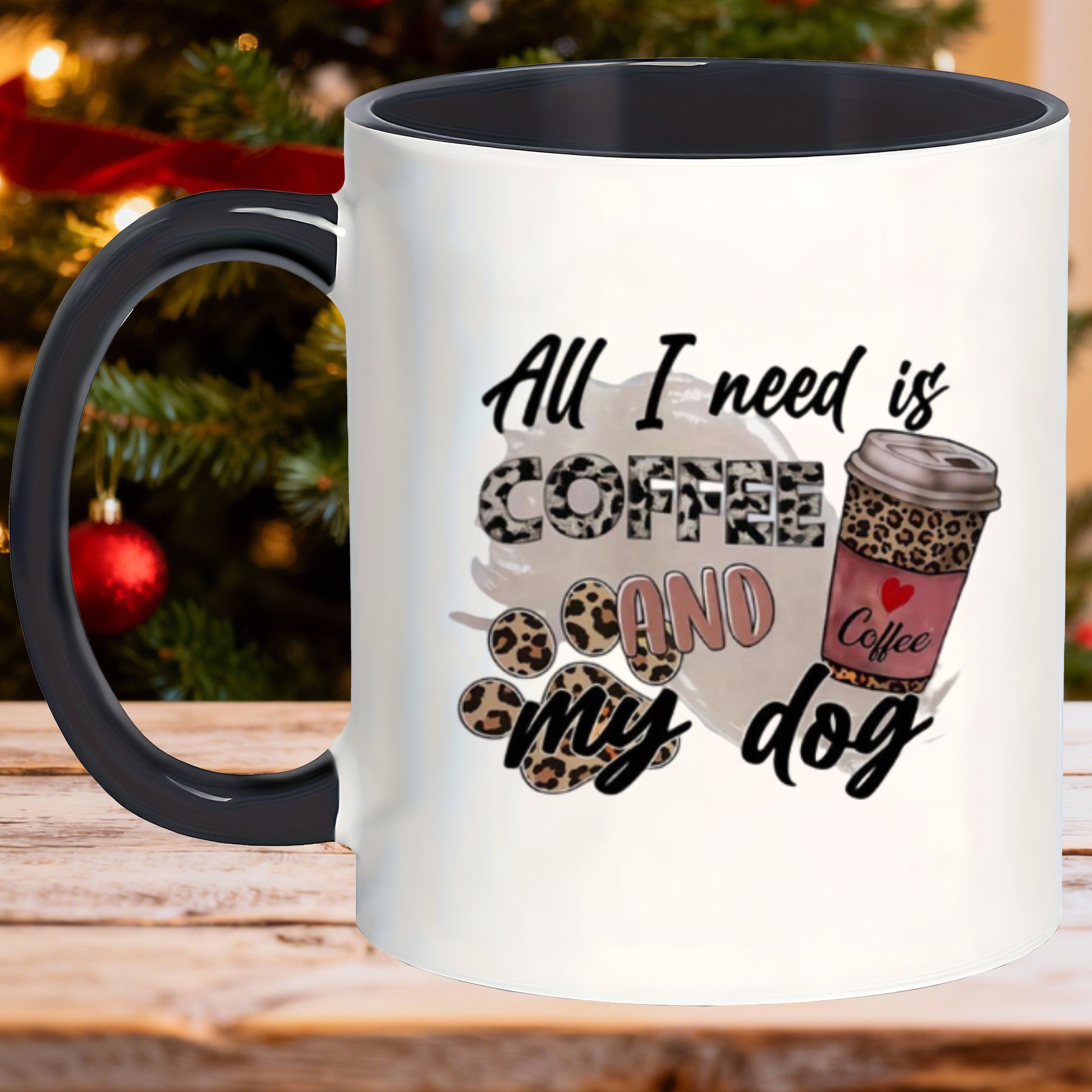 Tailorly Black Accent 11 oz Mug - all i and my for for home and restaurant settings