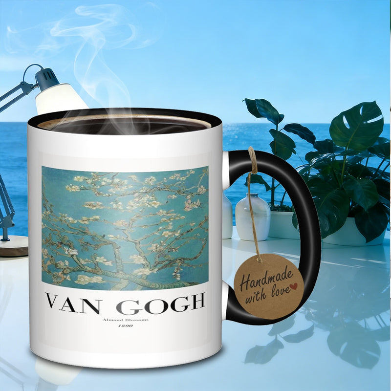 Tailorly Black Accent 11 oz Mug - almond