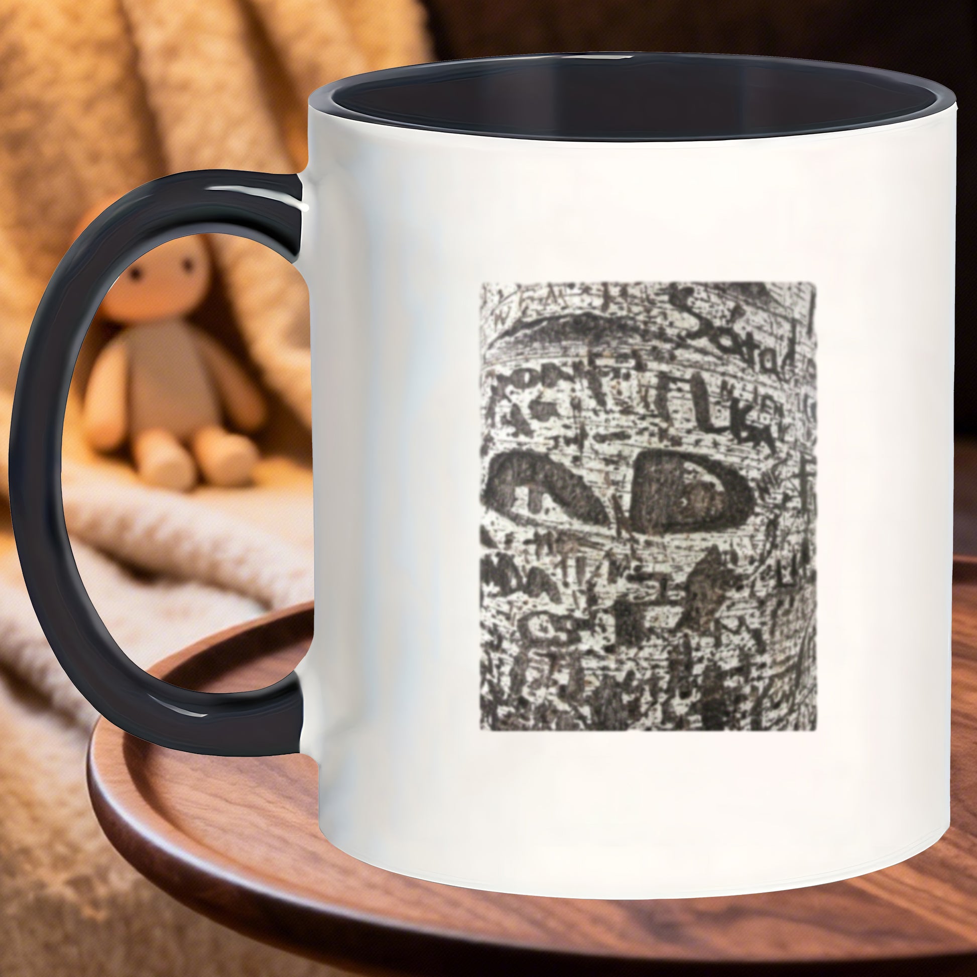 Tailorly Black Accent 11 oz Mug - graffiti